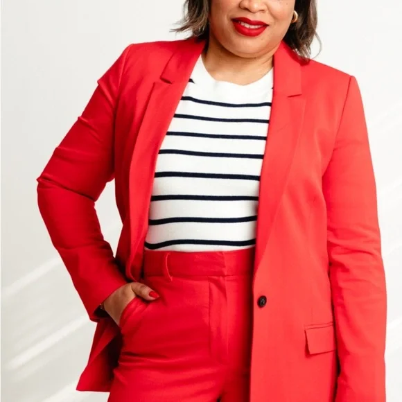 Reitmans Red Blazer Women’s Tailored Career Work Jacket Women’s 14 - Picture 4 of 15